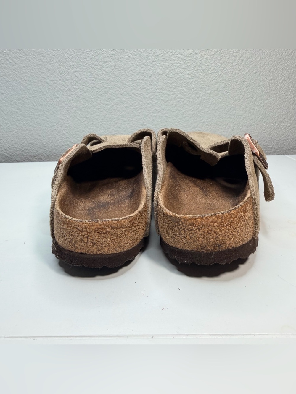 BIRKENSTOCK Boston Clogs Suede Taupe Brown Size EU 40 US 9 See Photos - Picture 5 of 7